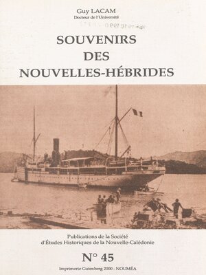 cover image of Souvenirs des Nouvelles-Hébrides